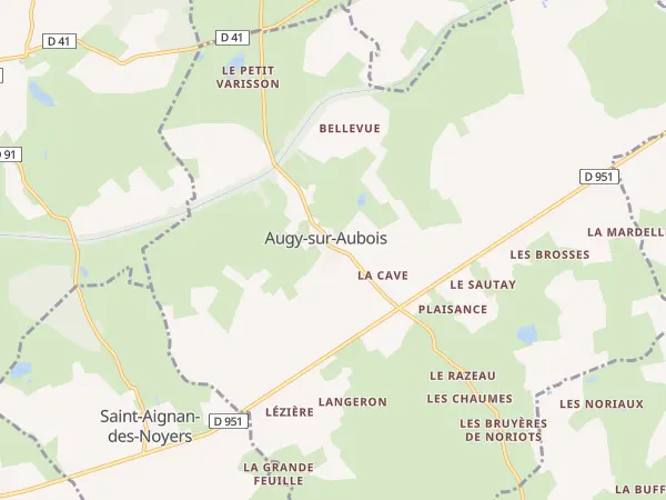 Plan de Augy-sur-Aubois