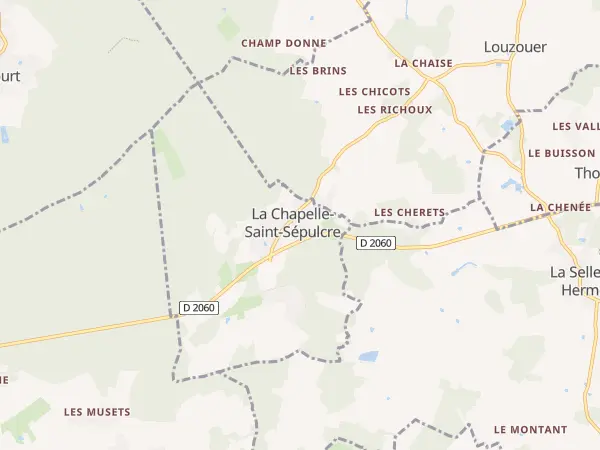 Plan de La Chapelle-Saint-Sépulcre