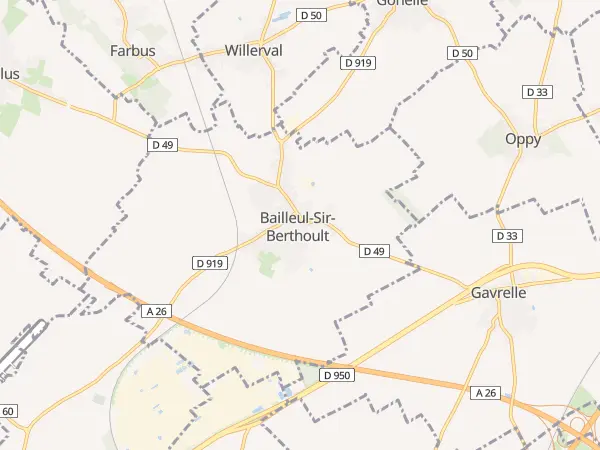 Plan de Bailleul-Sir-Berthoult