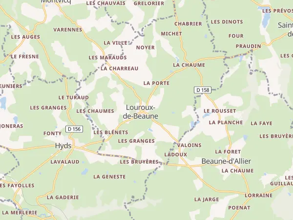 Plan de Louroux-de-Beaune
