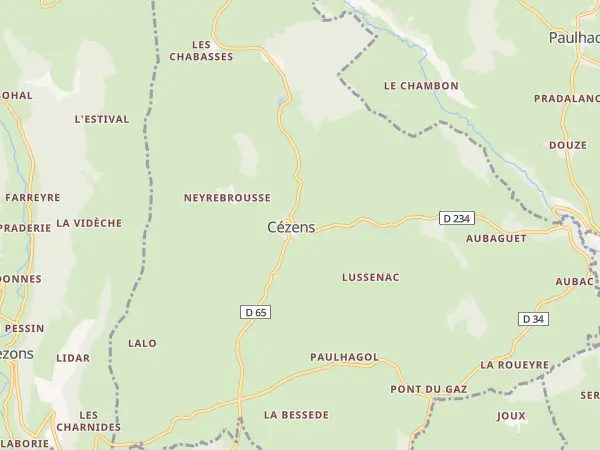 Plan de Cézens