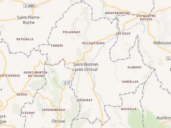Plan de Saint-Bonnet-près-Orcival