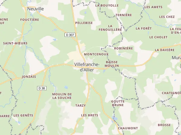 Plan de Villefranche-d’Allier