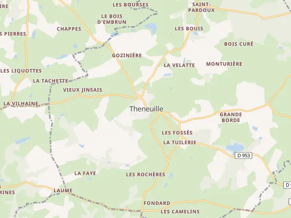 Plan de Theneuille