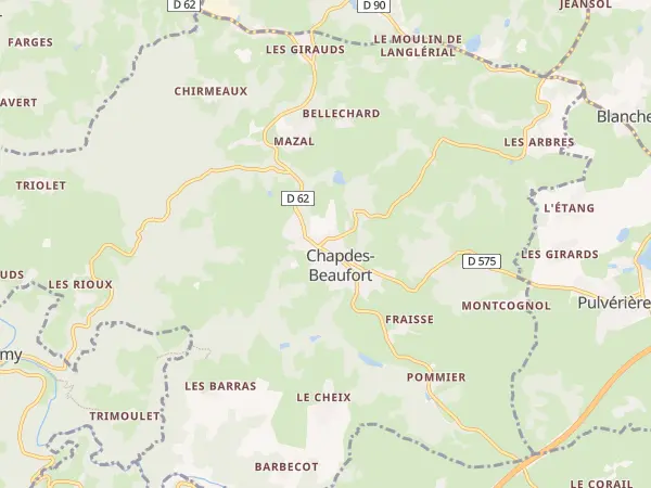 Plan de Chapdes-Beaufort