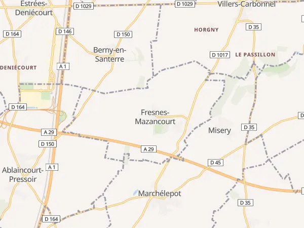 Plan de Fresnes-Mazancourt