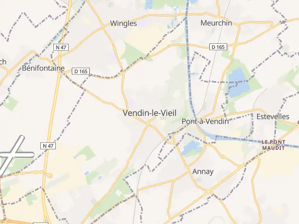 Plan de Vendin-le-Vieil