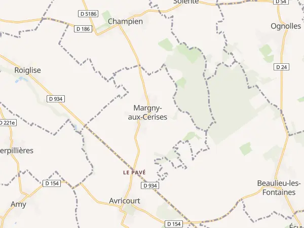 Plan de Margny-aux-Cerises