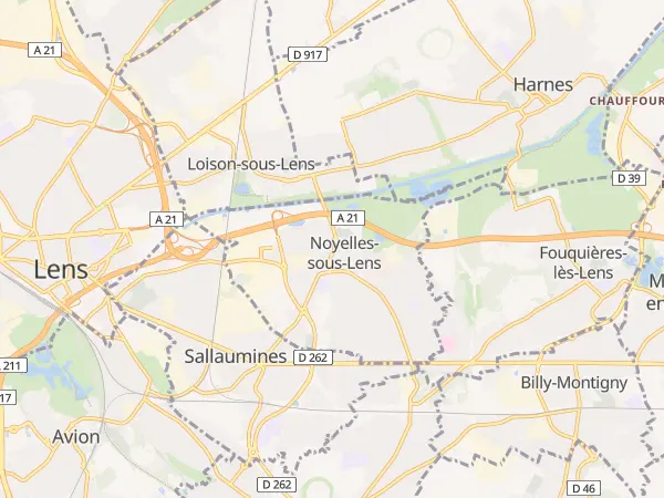Plan de Noyelles-sous-Lens