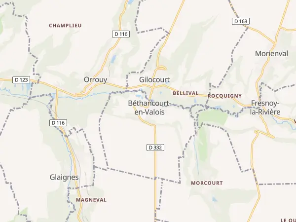 Plan de Béthancourt-en-Valois