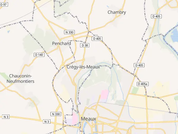 Plan de Crégy-lès-Meaux