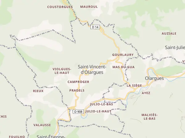 Plan de Saint-Vincent-d’Olargues