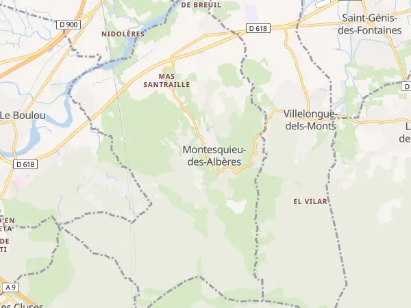 Plan de Montesquieu-des-Albères