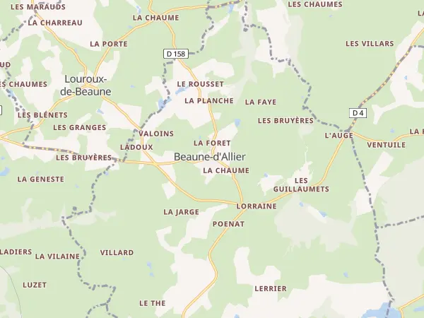 Plan de Beaune-d’Allier