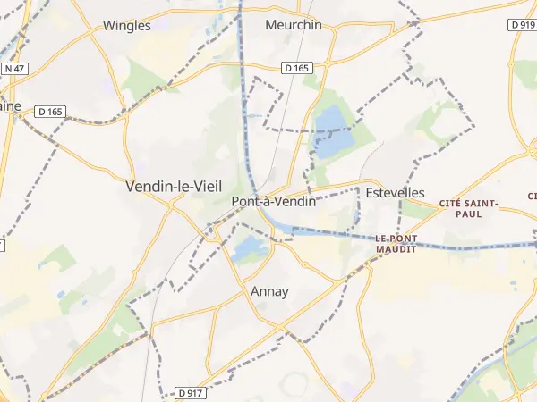 Plan de Pont-à-Vendin