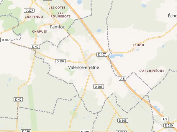 Plan de Valence-en-Brie