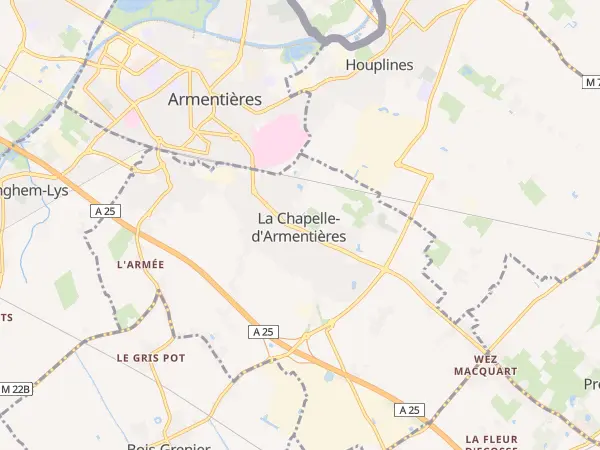 Plan de La Chapelle-d’Armentières