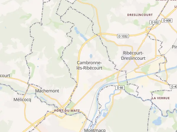 Plan de Cambronne-lès-Ribécourt