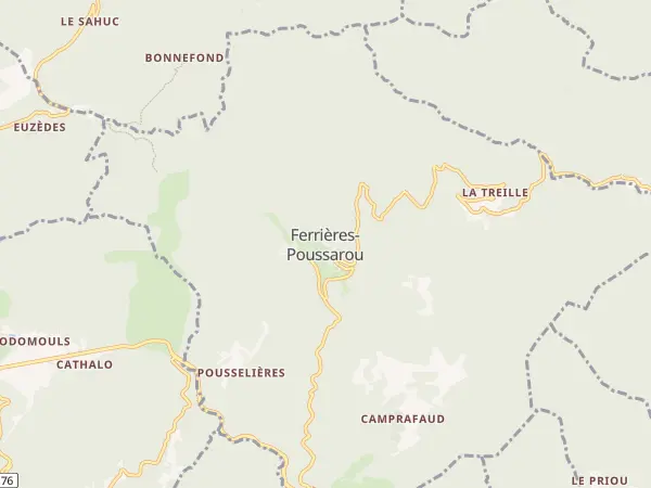 Plan de Ferrières-Poussarou