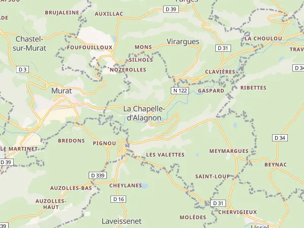 Plan de La Chapelle-d’Alagnon