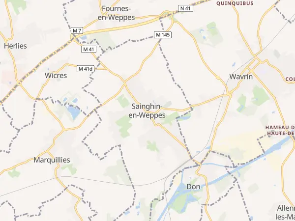 Plan de Sainghin-en-Weppes