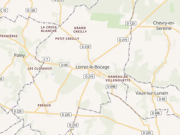 Plan de Lorrez-le-Bocage-Préaux