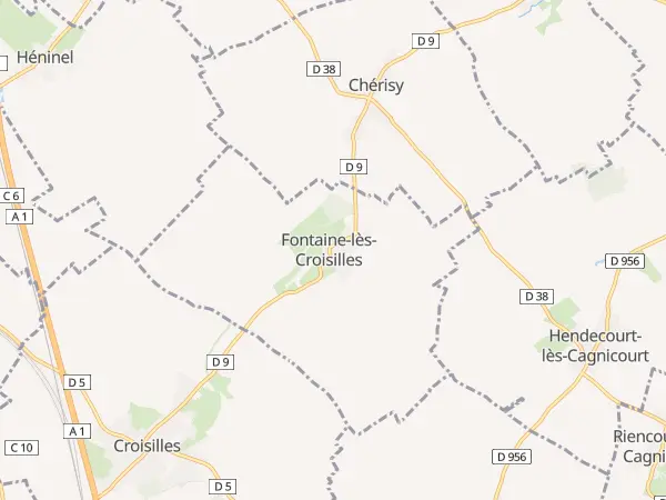 Plan de Fontaine-lès-Croisilles