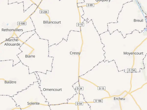 Plan de Cressy-Omencourt