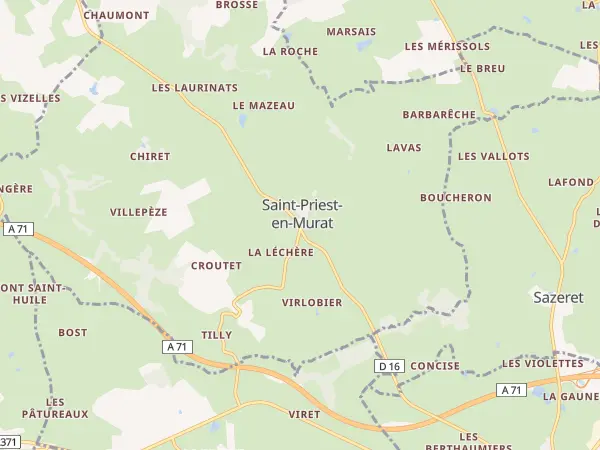 Plan de Saint-Priest-en-Murat