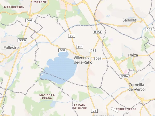 Plan de Villeneuve-de-la-Raho