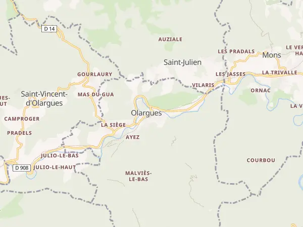 Plan de Olargues