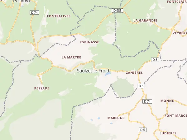 Plan de Saulzet-le-Froid