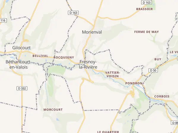 Plan de Fresnoy-la-Rivière