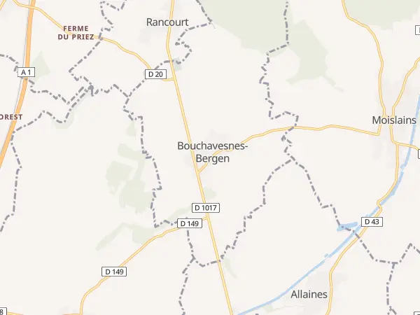 Plan de Bouchavesnes-Bergen