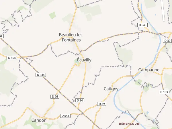 Plan de Écuvilly