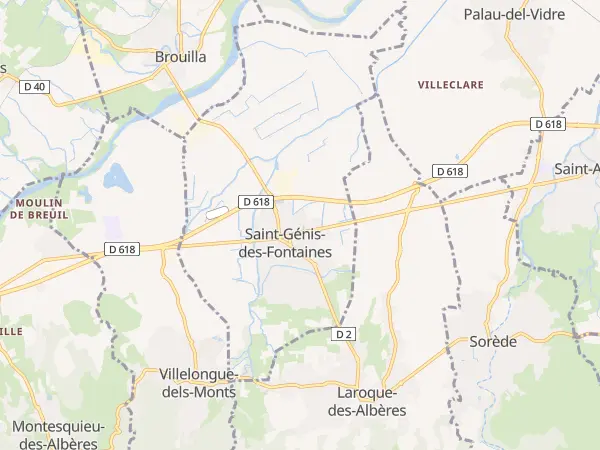 Plan de Saint-Génis-des-Fontaines