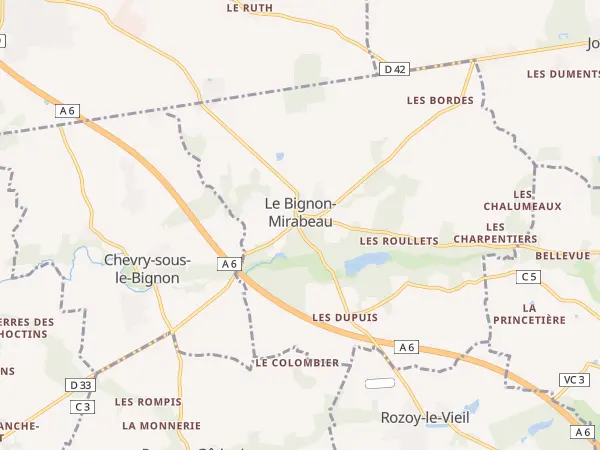 Plan du Bignon-Mirabeau
