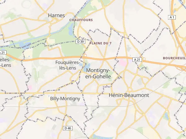 Plan de Montigny-en-Gohelle