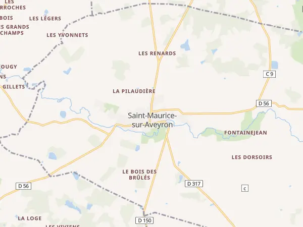 Plan de Saint-Maurice-sur-Aveyron