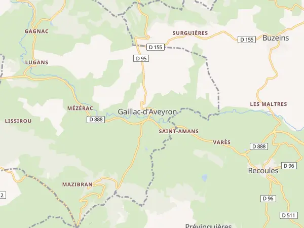 Plan de Gaillac-d’Aveyron