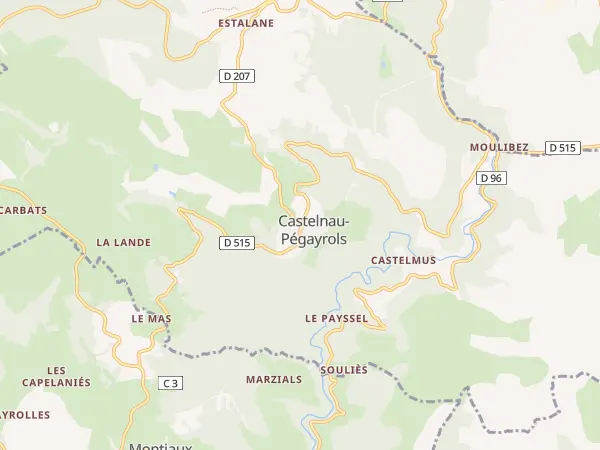 Plan de Castelnau-Pégayrols