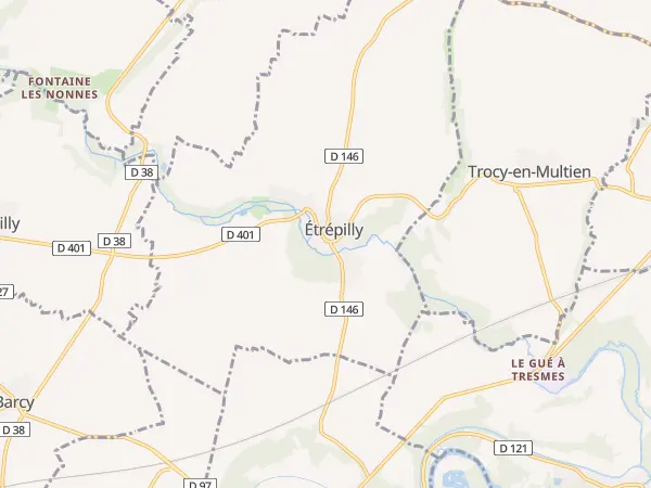 Plan de Étrépilly
