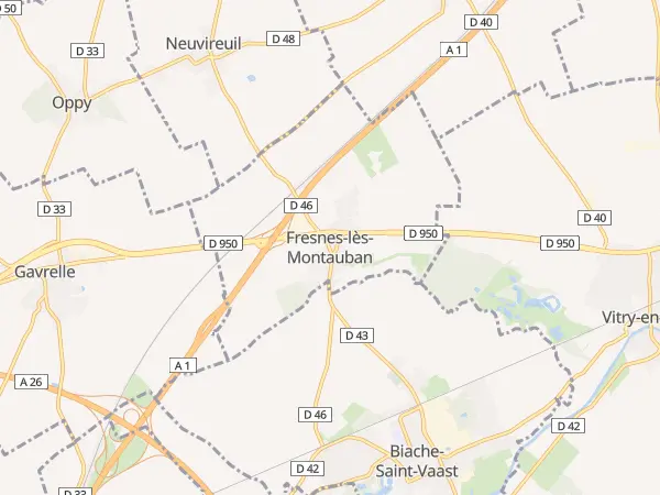 Plan de Fresnes-lès-Montauban