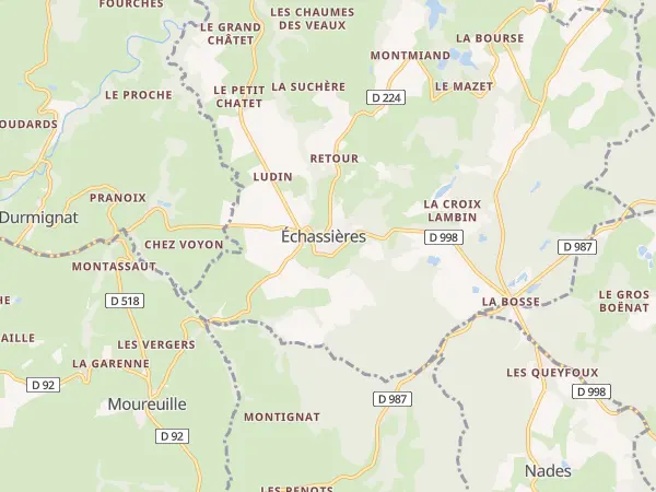 Plan de Échassières