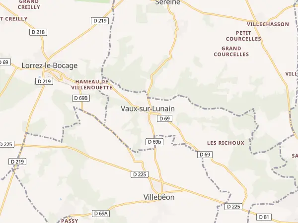 Plan de Vaux-sur-Lunain