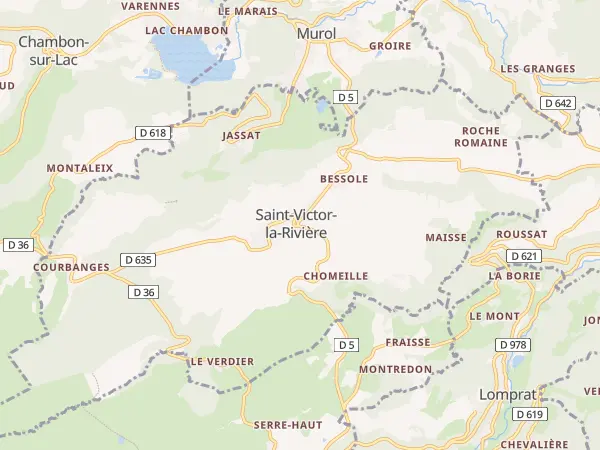 Plan de Saint-Victor-la-Rivière