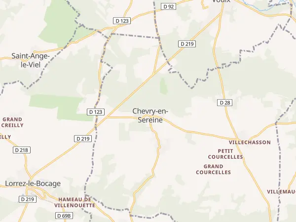 Plan de Chevry-en-Sereine