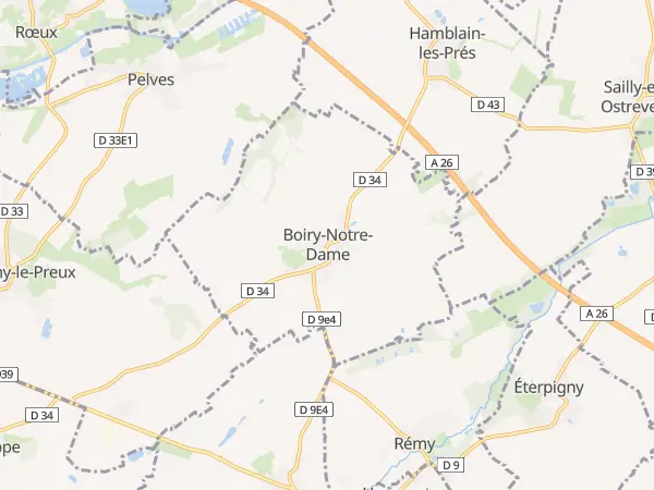 Plan de Boiry-Notre-Dame