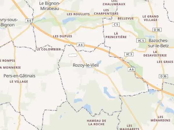 Plan de Rozoy-le-Vieil