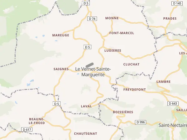 Plan du Vernet-Sainte-Marguerite